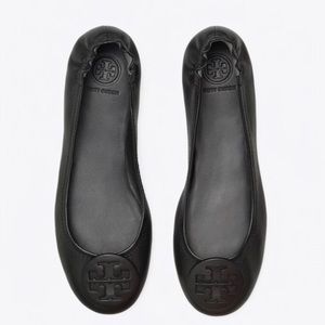 tory burch | black minnie travel flats